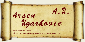 Arsen Ugarković vizit kartica